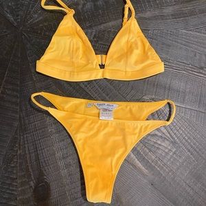 Tiger mist yellow bikini